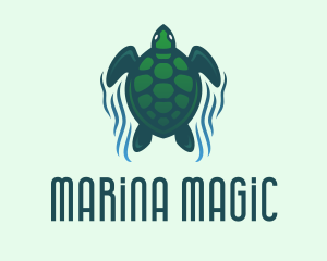 Green Sea Turtle  logo design