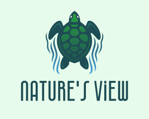 Green Sea Turtle  logo design