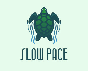 Green Sea Turtle  logo design