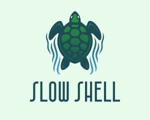 Green Sea Turtle  logo design