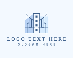 Blue Building Construction logo