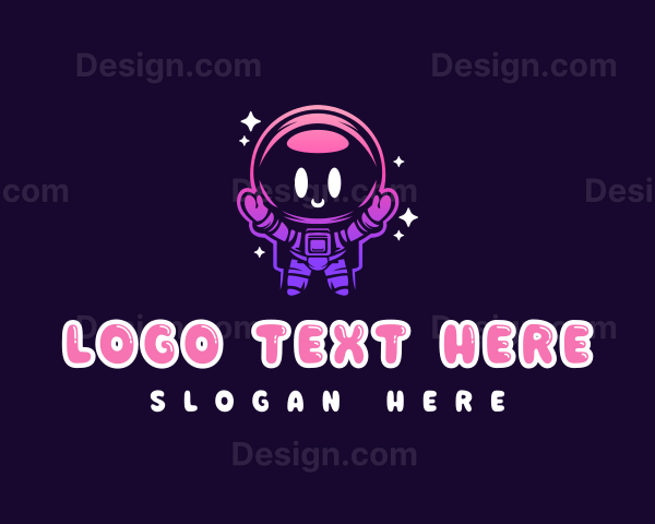 Cute Gaming Astronaut Logo