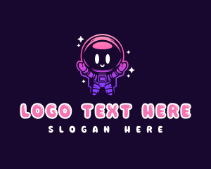 Cute Gaming Astronaut logo