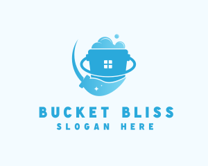 House Cleaning Bucket logo design