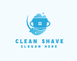 House Cleaning Bucket logo design