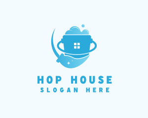 House Cleaning Bucket logo design