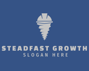 Construction Hard Hat Screw logo