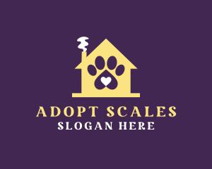 Animal Paw Shelter Home logo design