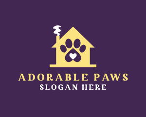 Animal Paw Shelter Home logo design