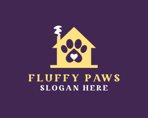 Animal Paw Shelter Home logo design