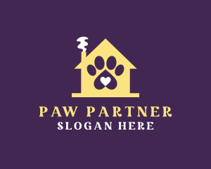 Animal Paw Shelter Home logo design