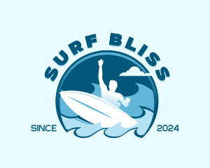 Ocean Wave Surfer logo