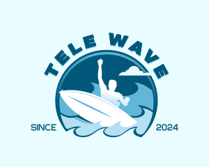 Ocean Wave Surfer logo design