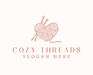 Yarn Heart Crochet logo design