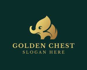 Gold Elephant Wildlife logo design