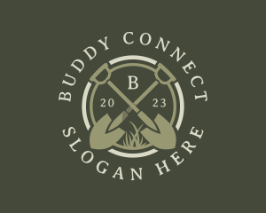 Shovel Spade Gardening logo design