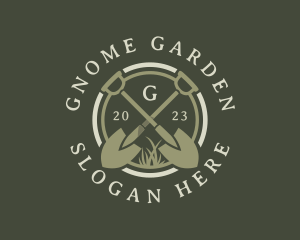 Shovel Spade Gardening logo design