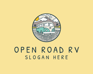 Camper Van Road Trip logo design