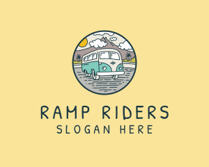 Camper Van Road Trip logo design