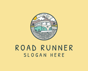 Camper Van Road Trip logo design