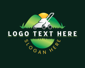 Lawn Mower Landscaping Logo