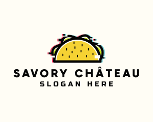 Glitch Taco Snack logo design