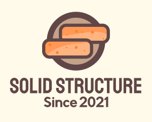 Construction Brick Badge logo design