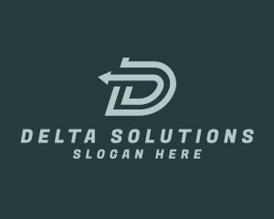 Business Arrow Letter D logo design