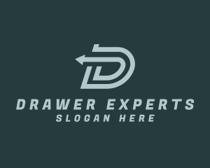 Business Arrow Letter D logo design