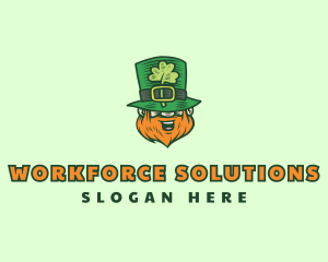 Lucky Irish Leprechaun logo design