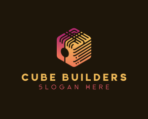 Cube Digital AI Software logo design