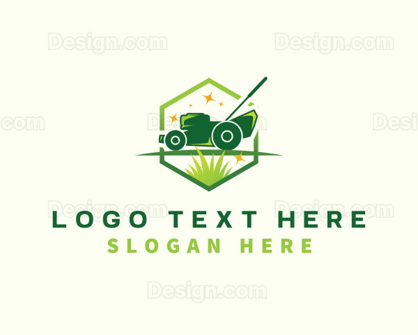 Lawn Mower Gardening Logo