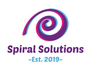 Purple Spiral Anaglyph logo