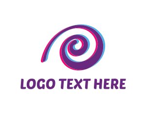Purple Spiral Anaglyph logo