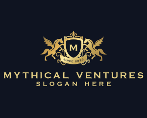 Pegasus Royal Shield logo design