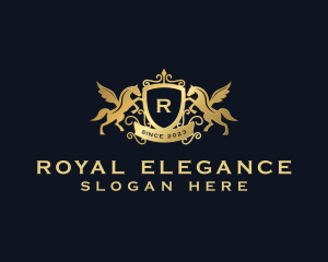 Pegasus Royal Shield logo design