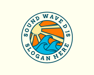 Beach Resort Waves logo design