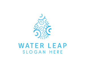  Distilled Water Droplet logo design