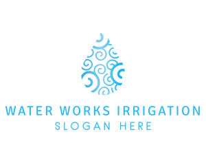  Distilled Water Droplet logo design