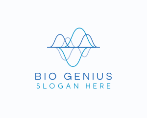 Biotechnology Tech Waves logo design