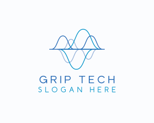 Biotechnology Tech Waves logo design