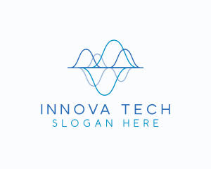 Biotechnology Tech Waves logo design