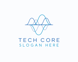 Biotechnology Tech Waves logo design