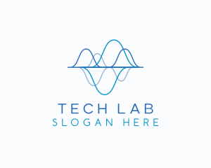 Biotechnology Tech Waves logo design