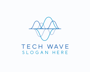 Biotechnology Tech Waves logo design