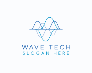 Biotechnology Tech Waves logo design