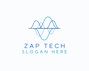 Biotechnology Tech Waves logo design