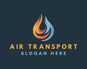 Industrial Cooling Flame logo design