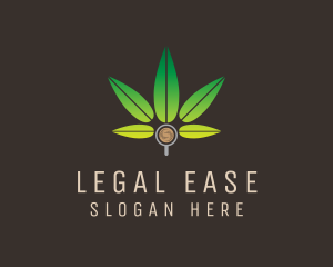 Coffee Marijuana Leaf logo
