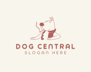 Animal Dog Smoking logo design